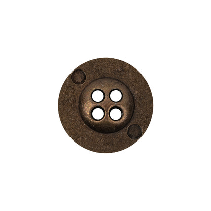 Italian Bronze Floral Metal Button - 30L/19mm Detail