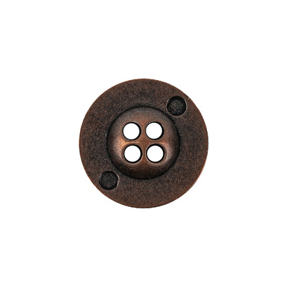 Italian Copper Floral Metal Button - 30L/19mm Detail