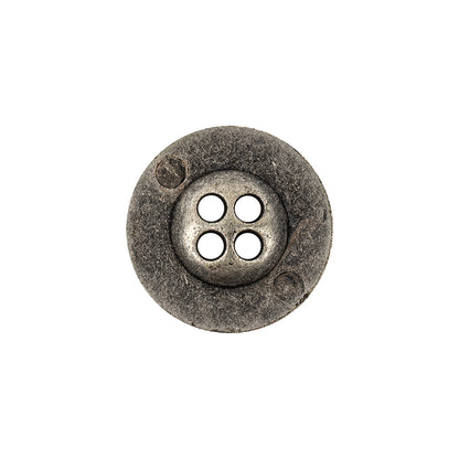 Italian Silver Floral Metal Button - 30L/19mm Detail
