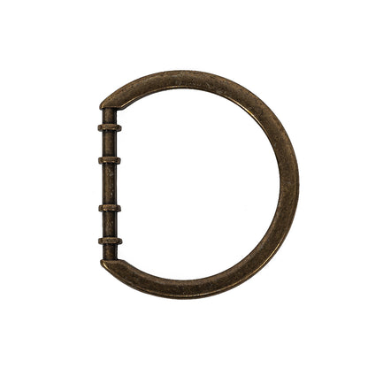 Bronze Cast Metal Rounded D-Ring - 25mm