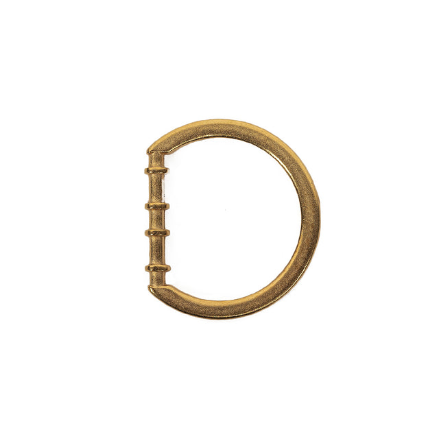 Matte Gold Cast Metal Rounded D-Ring - 20mm