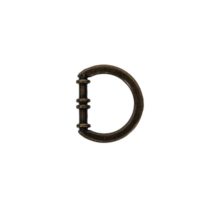 Bronze Cast Metal Rounded D-Ring - 15mm