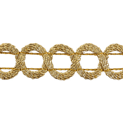 Gold Lurex Loop de Loop Metallic Trimming - 1" Detail