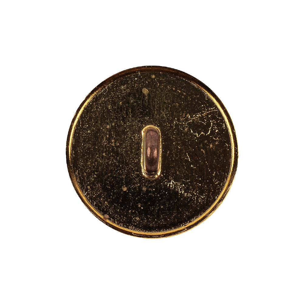 Italian Copper Coin Floral Shank Back Button - 36L/23mm Detail