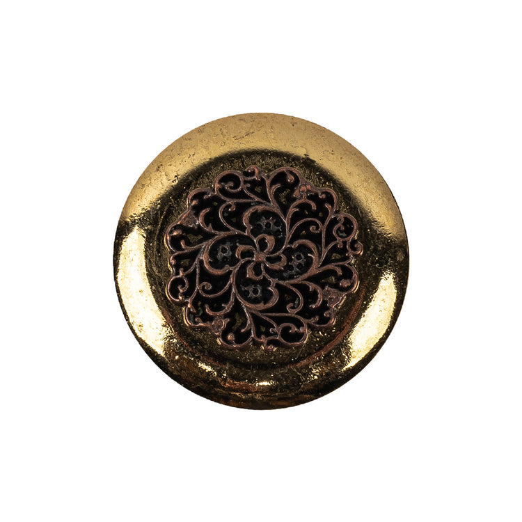 template--25130090922057__main-Italian Copper Coin Floral Shank Back Button - 36L/23mm
