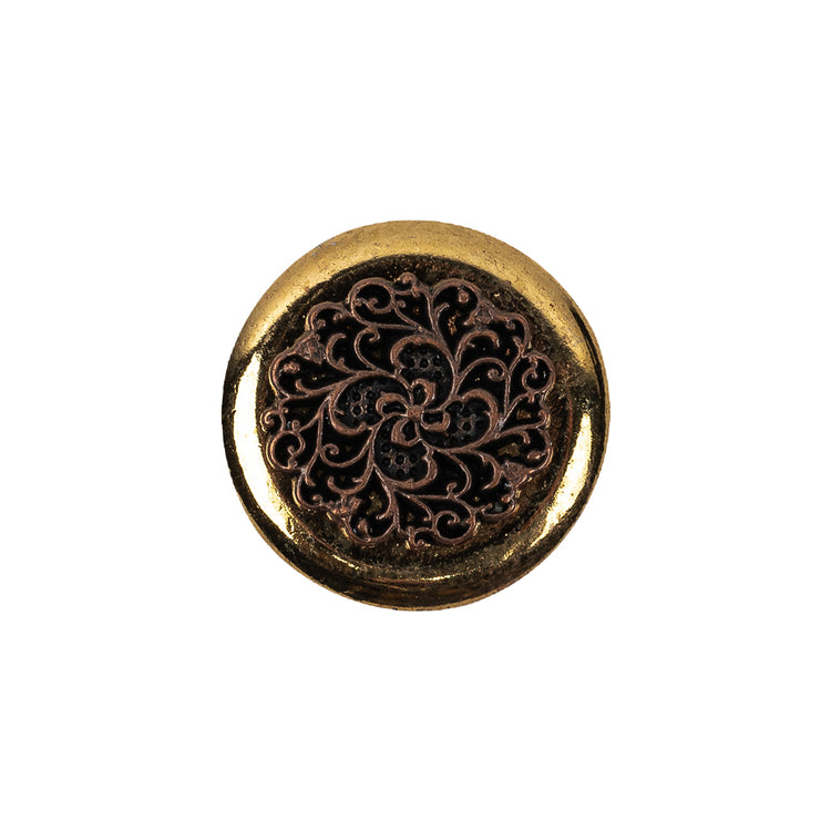 template--25130090922057__main-Italian Copper Coin Floral Shank Back Button - 32L/20mm