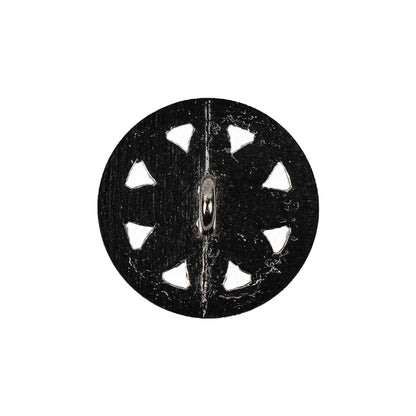 Italian Gunmetal Floral Shank Back Button - 36L/23mm Detail