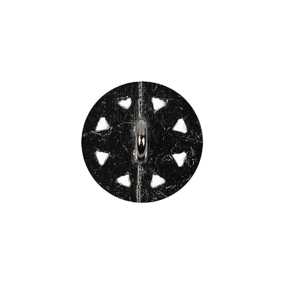 Italian Gunmetal Floral Shank Back Button - 28L/18mm Detail