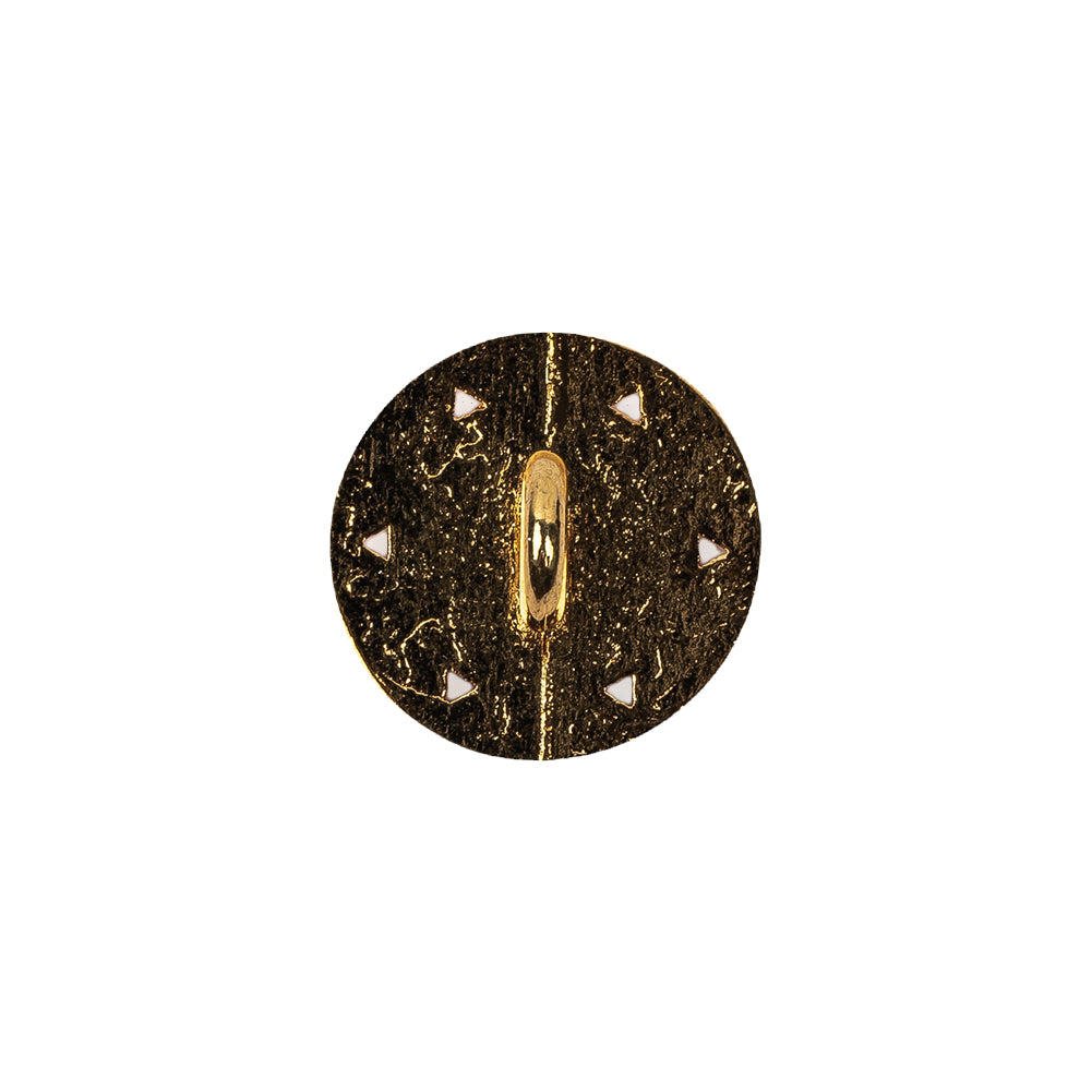 Italian Gold Floral Shank Back Button - 24L/15mm Detail