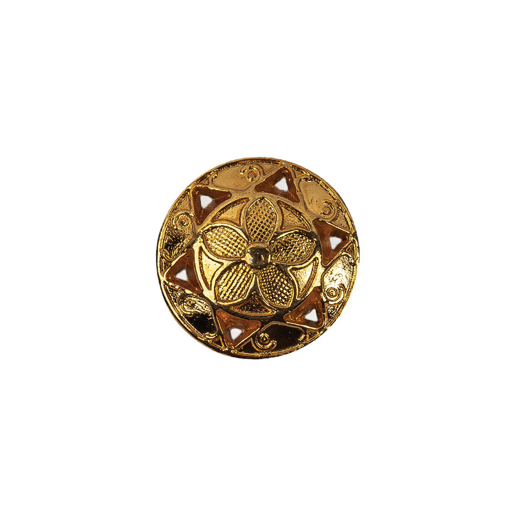 template--25130090922057__main-Italian Gold Floral Shank Back Button - 24L/15mm