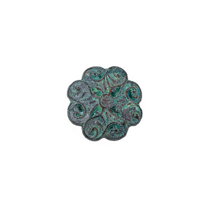 Italian Fairy Wing Floral Shank Back Button - 24L/15mm