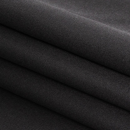 Black Stretch Polyester Woven Folded