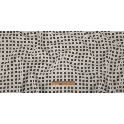 Milly Italian White Burnout Checkered Organza Full