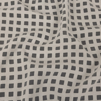 Milly Italian White Burnout Checkered Organza