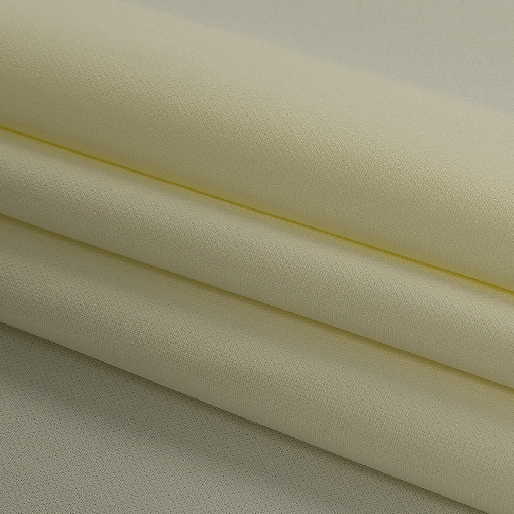 Cream Stretch Polyester Crepe Folded