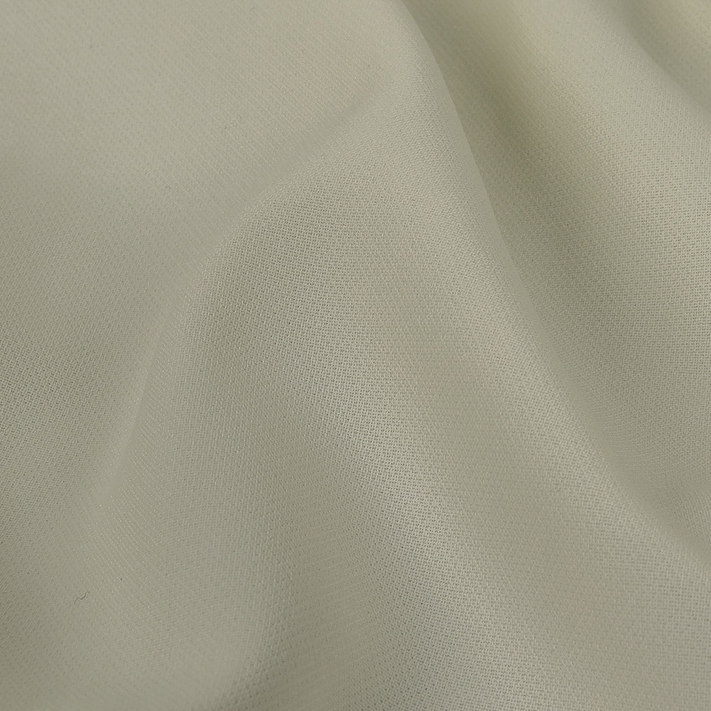 Cream Stretch Polyester Crepe Detail