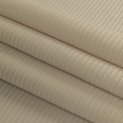 Beige Polyester Faille with Raised Ridges Folded
