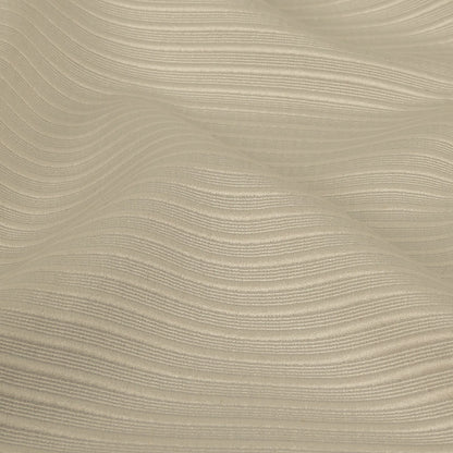 Beige Polyester Faille with Raised Ridges Detail
