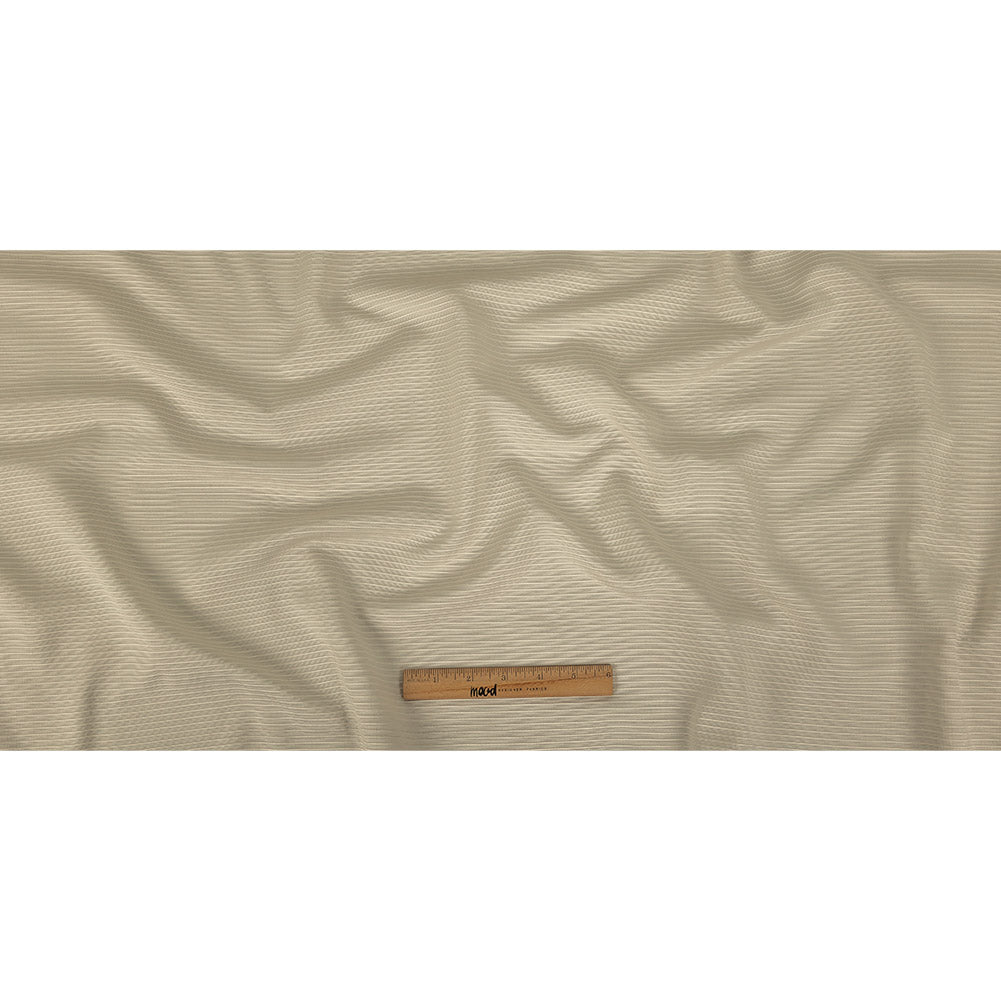 Beige Polyester Faille with Raised Ridges Full