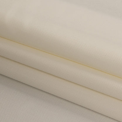 Italian Ivory Stretch Polyester and Viscose Woven Folded