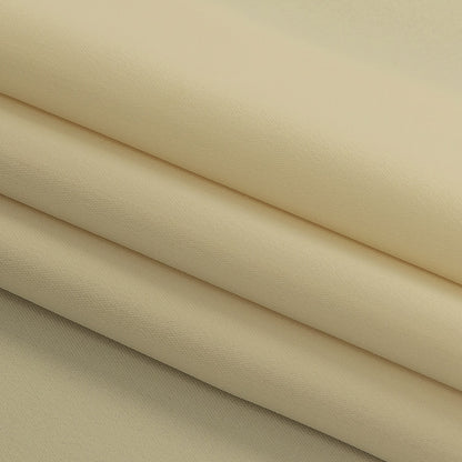 Cannoli Cream Smooth Stretch Polyester Twill Folded