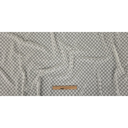 White Polka Dotted Burnout Polyester Chiffon Full