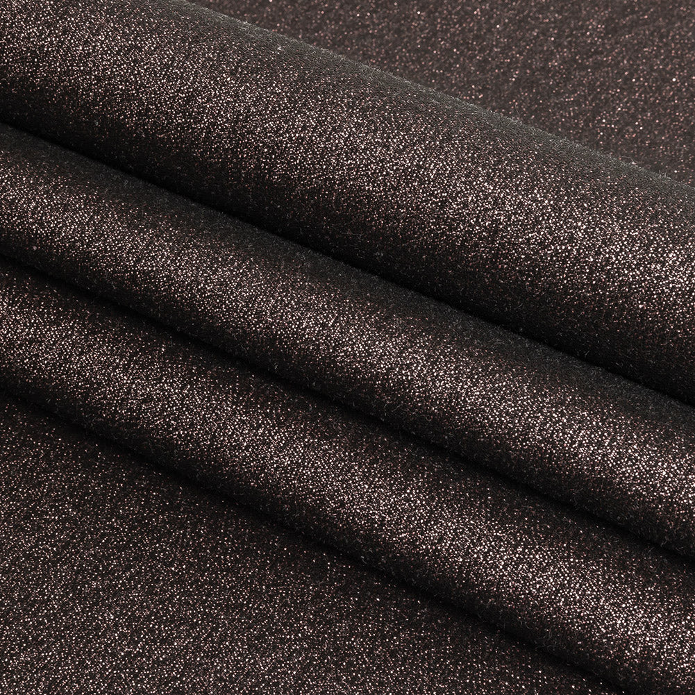 Italian Dusty Rose Metallic Cotton Suiting Folded