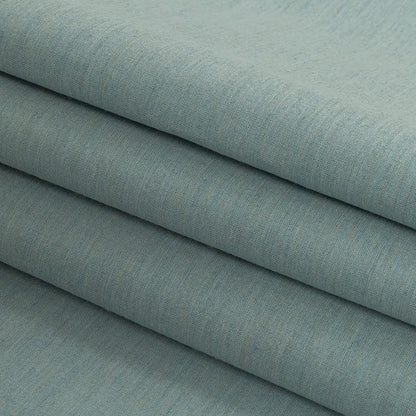 Italian Heathered Sky Blue Stretch Viscose Woven Folded