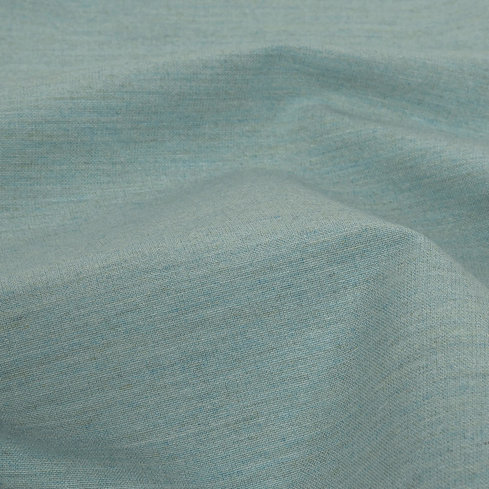 Italian Heathered Sky Blue Stretch Viscose Woven Detail