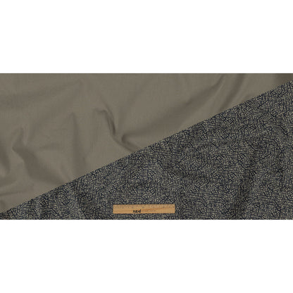 Liz Claiborne Cloudburst and Navy Abstract Printed Cotton Twill Full