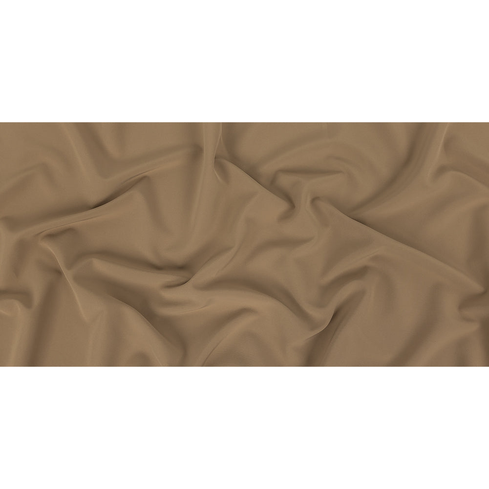 Italian Tan Stretch Creped Polyester Double Cloth Full