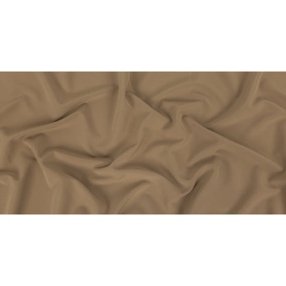 Italian Tan Stretch Creped Polyester Double Cloth Full