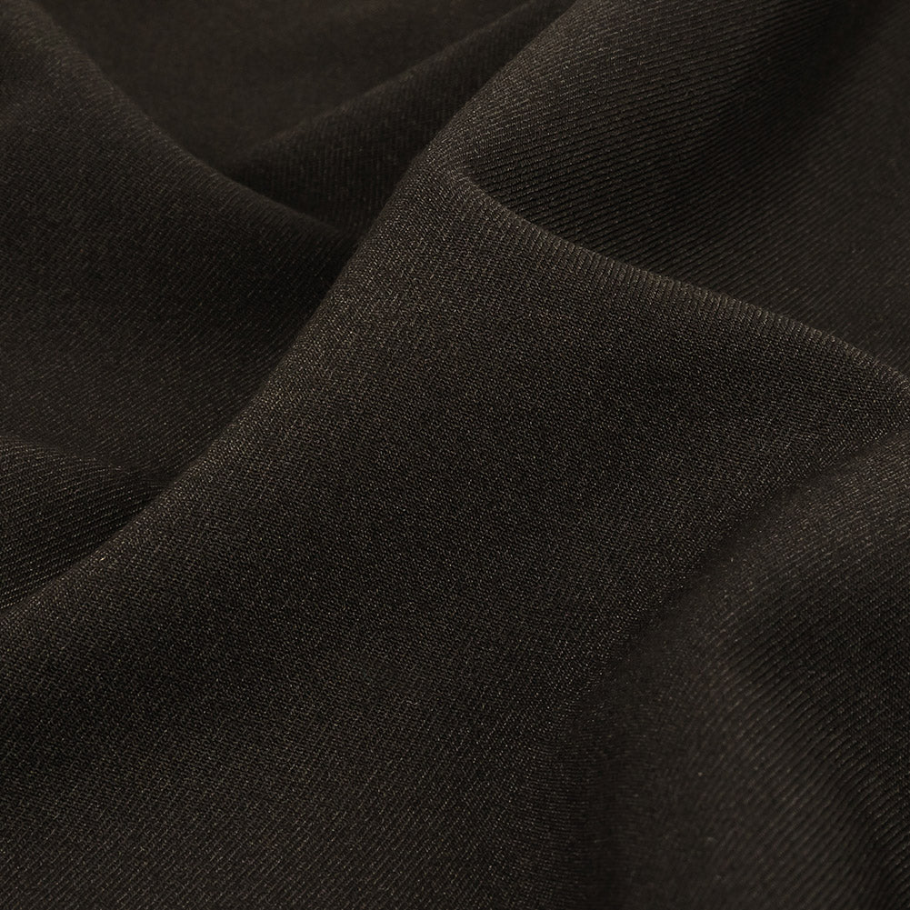 Black Stretch Polyester Twill Detail