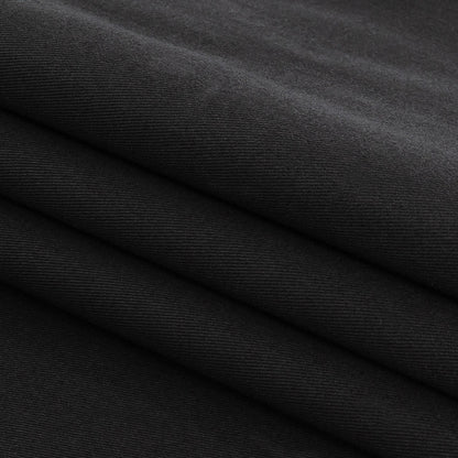 Black Stretch Cotton Twill Folded