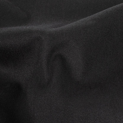 Black Stretch Cotton Twill Detail