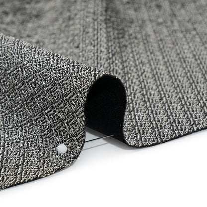 Italian Black and White Abstract Stretch Jacquard Detail