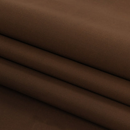 Italian Warm Brown Stretch Cotton Woven with Cocoa Waxy Laminate Folded