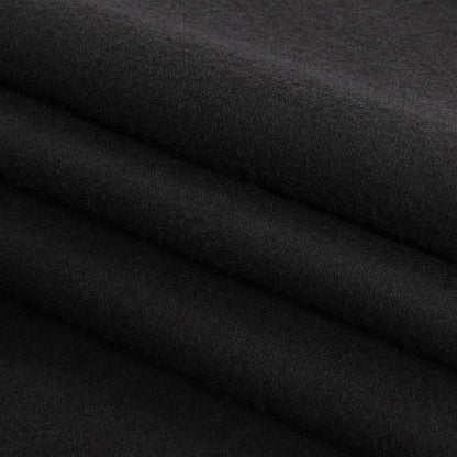 Theory Black Cotton Brushed Twill Lining Folded