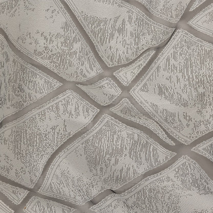 Silver and Brilliant White Geometric Burnout Jacquard