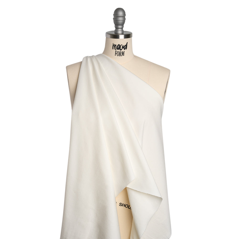 Theory Whisper White Stretch Blended Cotton Twill