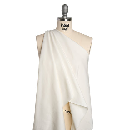 Theory Whisper White Stretch Blended Cotton Twill