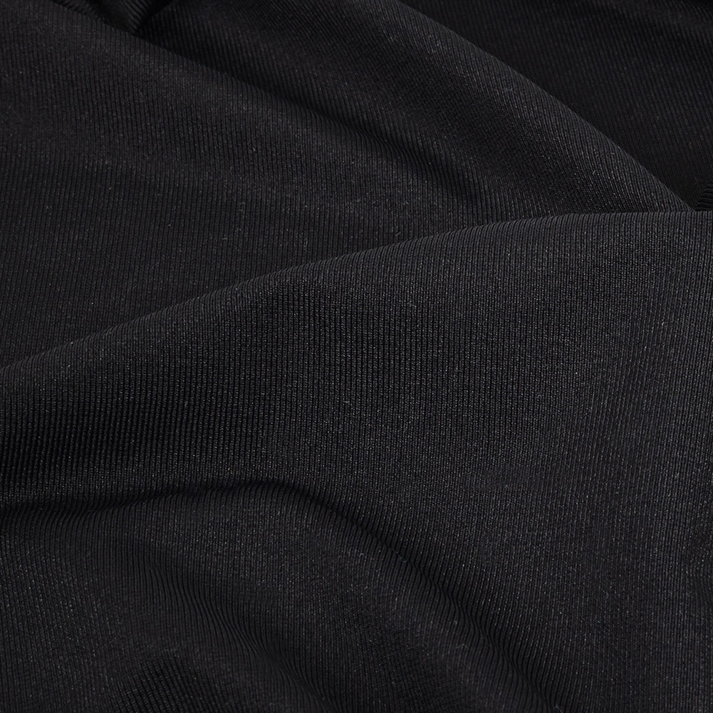 Theory Black Stretch Nylon Jersey Detail
