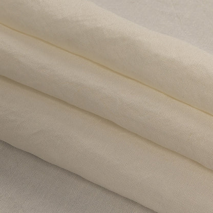 Italian Off-White Linen and Rayon Woven Folded