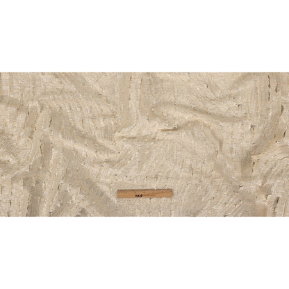 Ivory Fringed Waves Novelty Woven Full