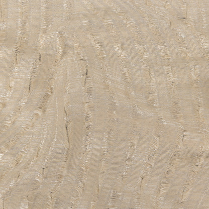 Ivory Fringed Waves Novelty Woven