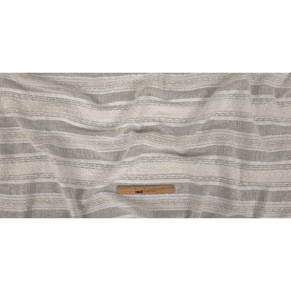 White Novelty Woven with Tactile Stripes Full