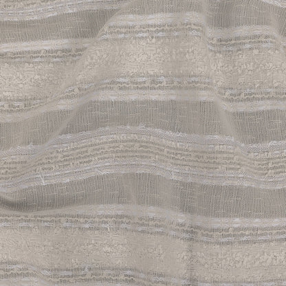 White Novelty Woven with Tactile Stripes