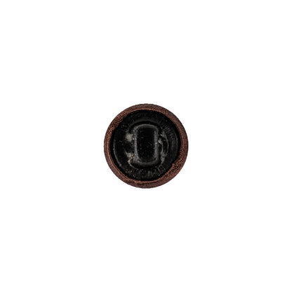 Chocolate Brown Fabric Covered Low Domed Shank Back Button - 18L/11.5mm Detail