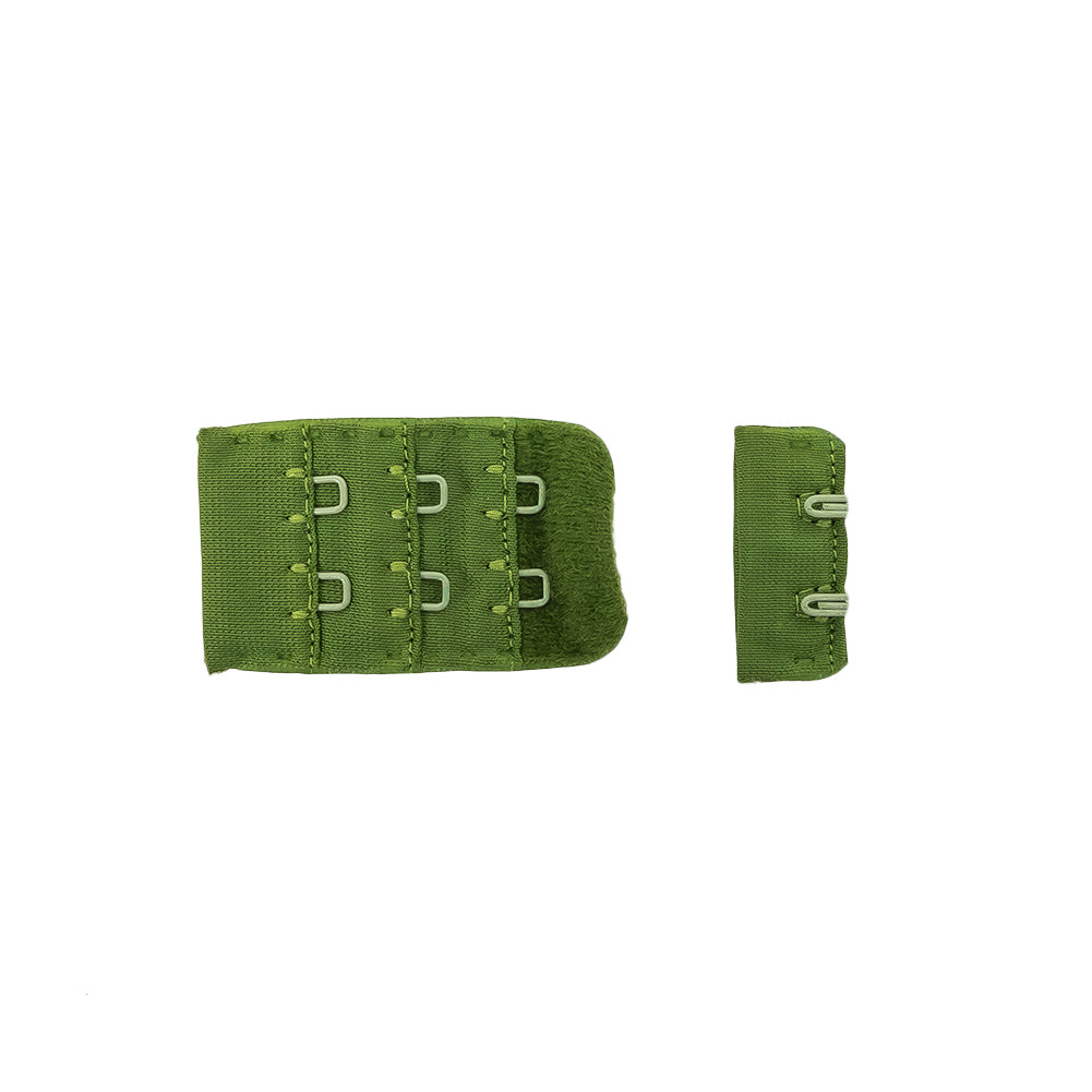 Grass Green Bra Hook and Eye Back Closure - 2 x 3 Detail