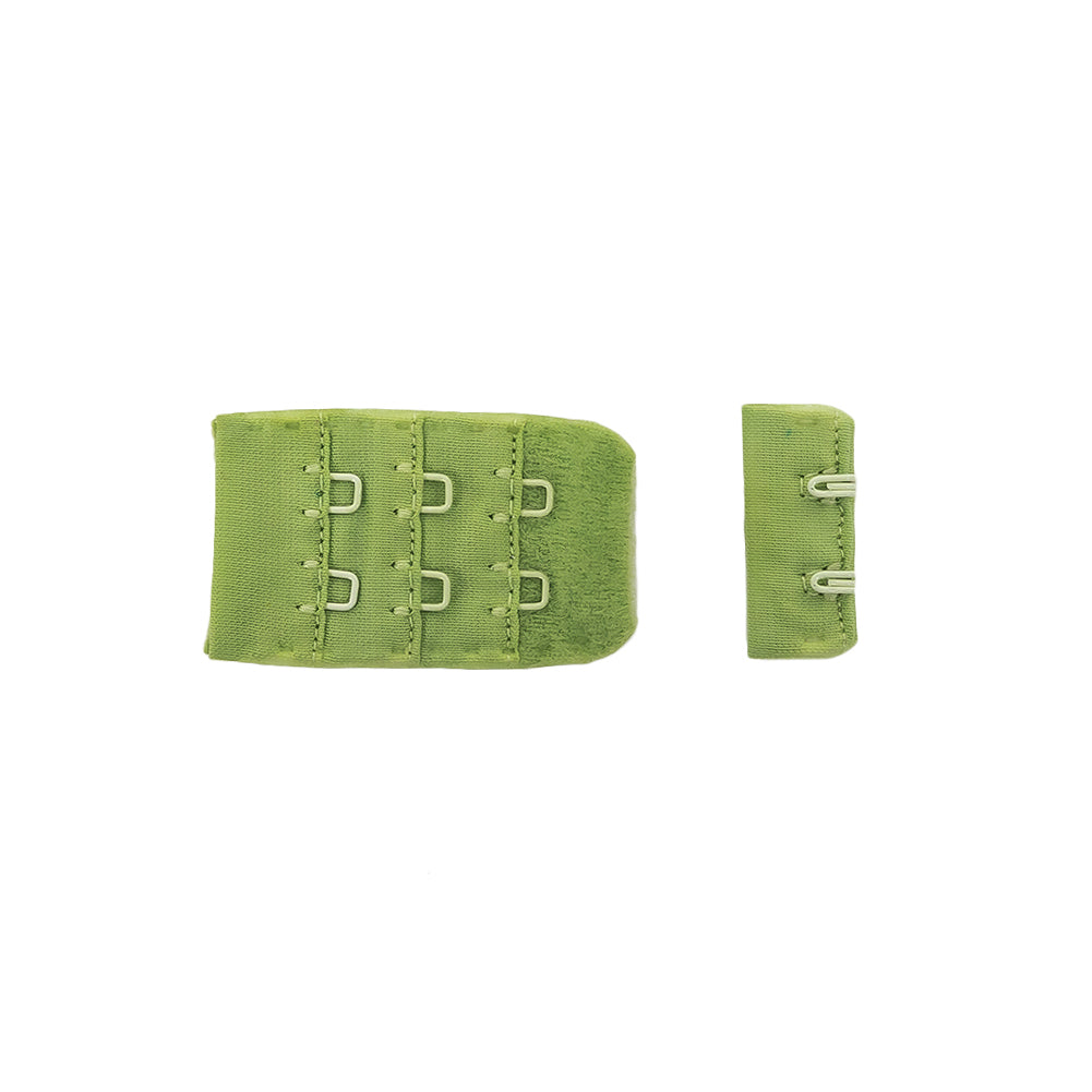 Lucky Green Bra Hook and Eye Back Closure - 2 x 3 Detail